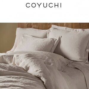 Coyuchi Organic Relaxed Linen Sham Color: Natural Chambray new